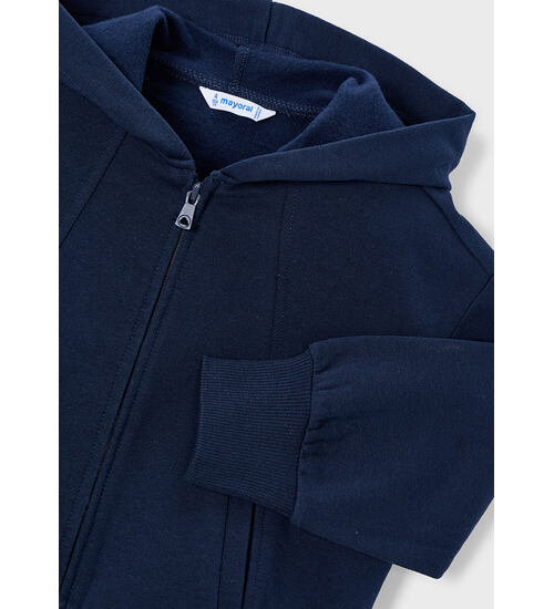 crop top mikina dětská na zip modrá Mayoral 4449-67