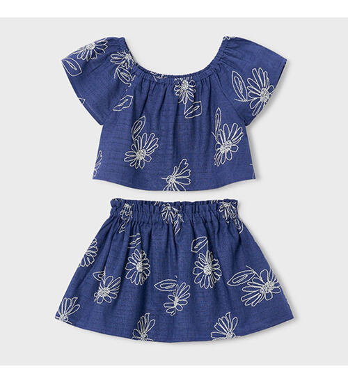 letní dívčí komplet halenka se sukní Mayoral 3947-58