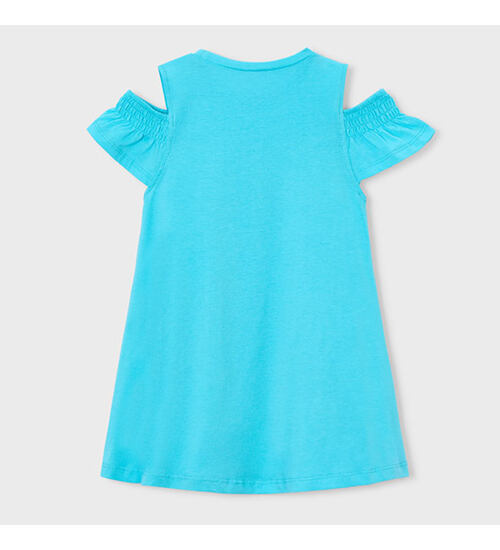 tyrkysové letní bavlněné šaty s taštičkou Mayoral 3941-11