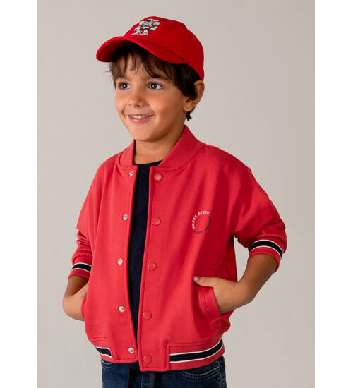 dětská červená mikina bomber Mayoral