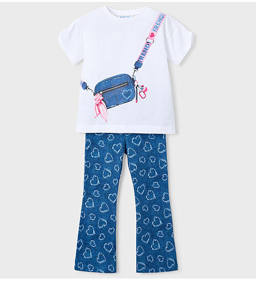 dětské tričko a zvonové legíny v kompletu Mayoral 3730-15