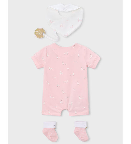 kojenecký letní overal, ponožky a slintáček v kompletu Mayoral 1727-82