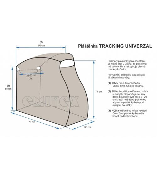 pláštěnka na kočárek Tracking universal Emitex