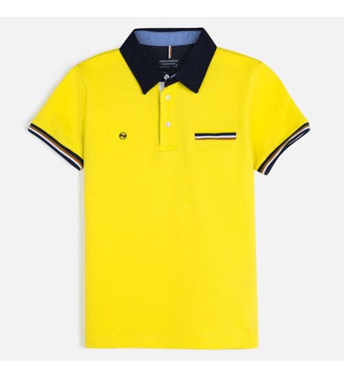 žluté chlapecké tričko s límečkem 