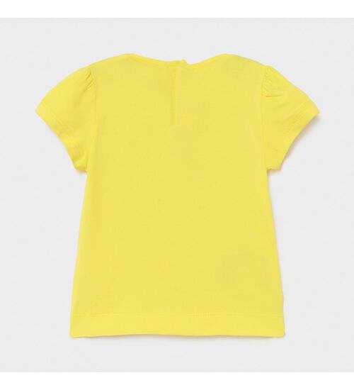 žluté letní tričko květinové panenky Mayoral 1079-59