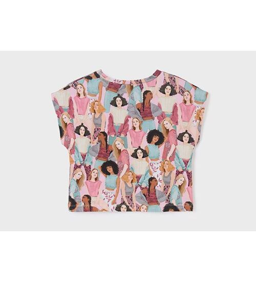 tričko crop top dívčí celopotisk Mayoral 6034-3