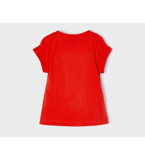 červené tričko s panenkou Mayoral 3044-69