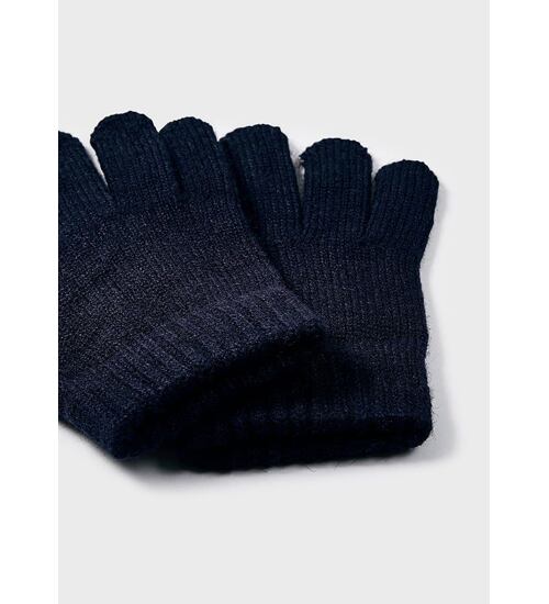 modré pletené prstové rukavice Mayoral