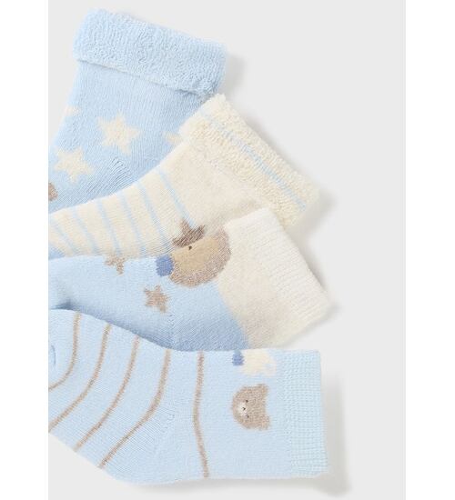 teplé ponožky pro miminka 4 páry Mayoral 9653-10 modré