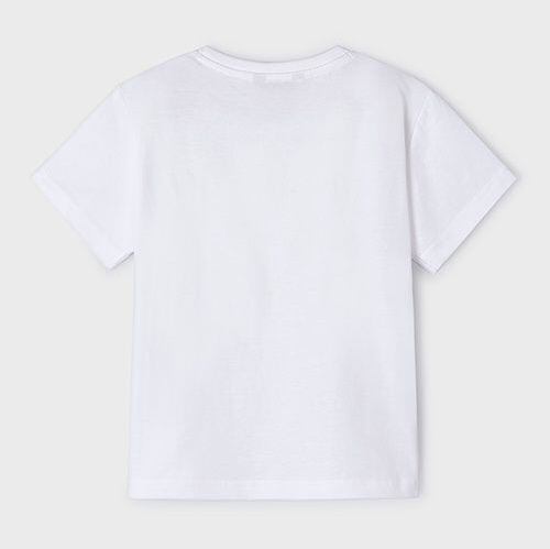 dětské bílé tričko s kapsičkou Mayoral 3018-15