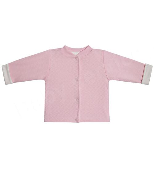 kojenecký oboustranný kabátek Baby service růžový