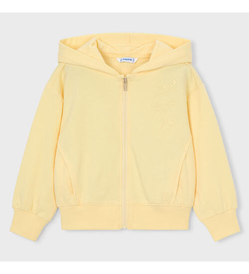 dětská slabá žlutá mikina na zip s kapucí Mayoral 3457-40