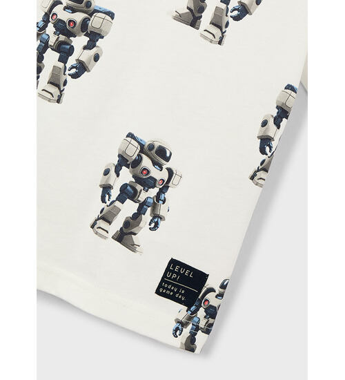 dětské tričko s obrázky robotů Mayoral 3068-68