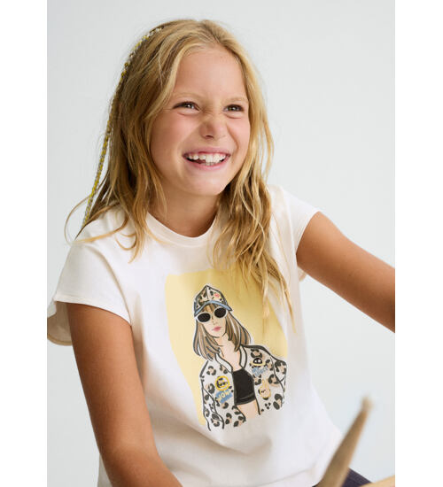 dívčí oversize tričko s obrázkem Mayoral 6010-11