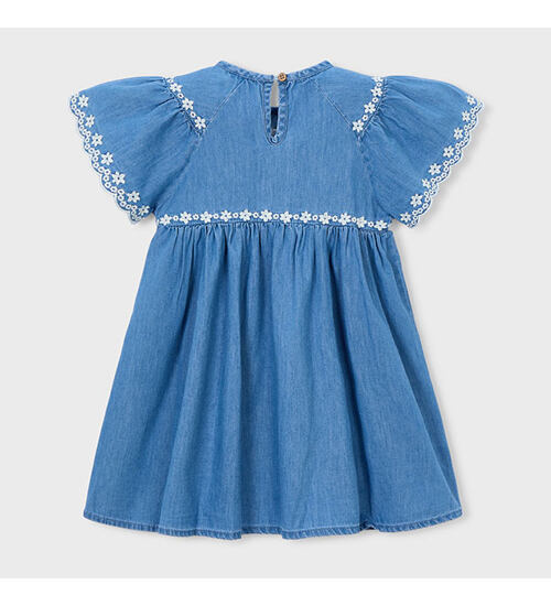dětské letní džínové šaty s výšivkou Mayoral 3927-82
