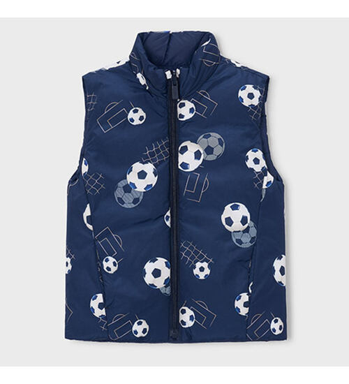 dětská oboustranná vesta s fotbalovými míči Mayoral 3380-92