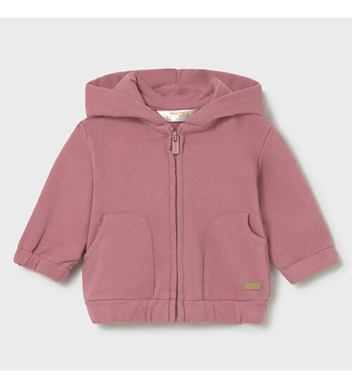 kojenecká mikinka na zip s kapucí pro holčičku Mayoral 1488-20