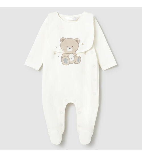 kojenecký overal a slintáček s medvídkem Mayoral 1714-86