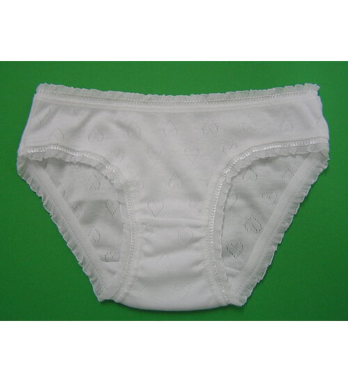 bavlněné spodní kalhotky dívčí velikost 104 až 152 bílé