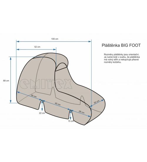 pláštěnka na kočárek Emitex Big Foot