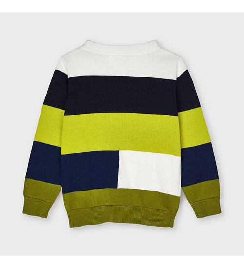 bavlněný přízový pruhovaný pulovr Mayoral 3328