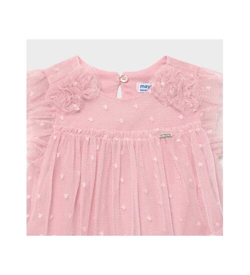 tylové růžové dívčí šaty Mayoral 1957
