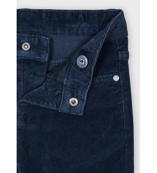dětské manšestrové kalhoty slim modré Mayoral 537-37