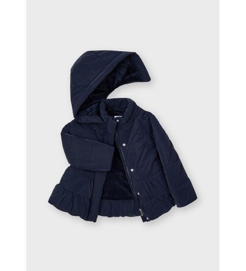 dětský modrý zimní kabátek s kapucí Mayoral 4440