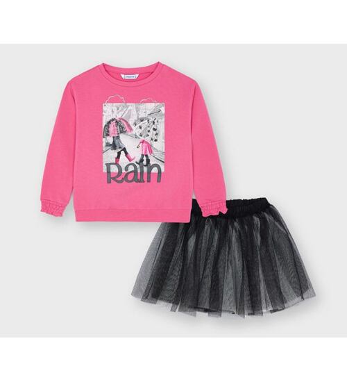 dětská tutu sukně s růžovou mikinou Mayoral 4943-50