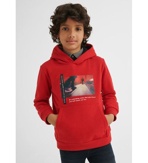 chlapecká červená mikina klokanka Mayoral 7449-31