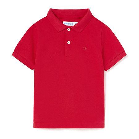 dětské červené triko s límečkem Mayoral 102-43