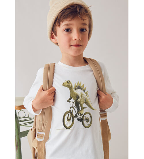 dětské tričko s veselým obrázkem dinosaura