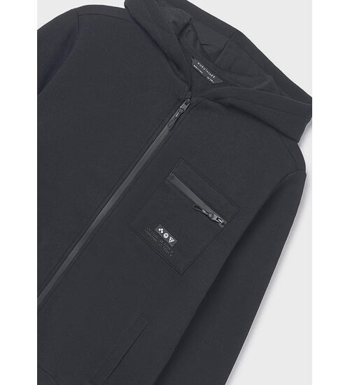 teplá černá chlapecká mikina Mayoral 7419-55