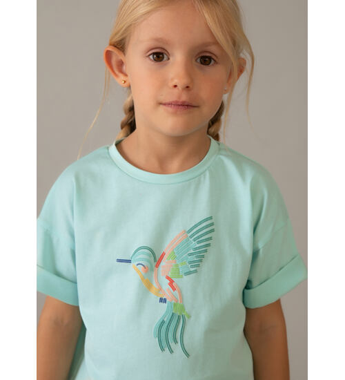 dětské tričko s barevným ptáčkem Mayoral 3016-22