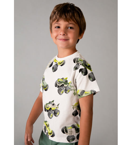 dětské tričko s obrázky monster trucků Mayoral 3068-67
