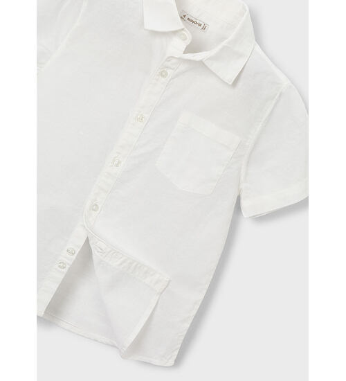 dětská bílá košile s krátkým rukávem Mayoral 3112-10