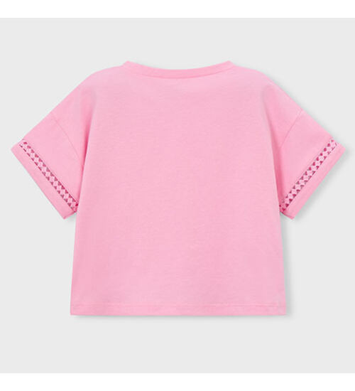 dětské tričko růžové crop Mayoral 3012-82
