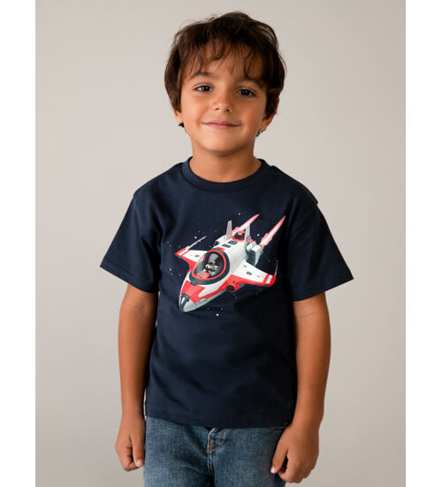 dětské tričko v vesmírnou lodí Mayoral 3067-76