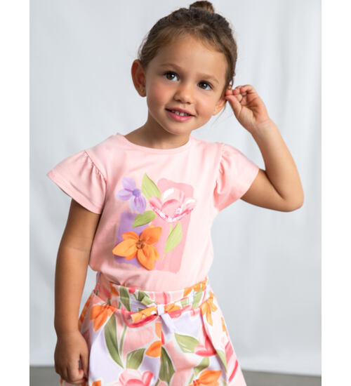 luxusní dětské růžové tričko Mayoral