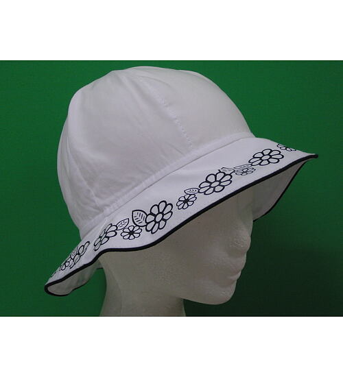 dívčí letní bavlněný elegantní klobouk pro obvod hlavy 52