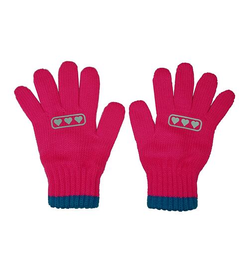 dívčí růžové rukavice