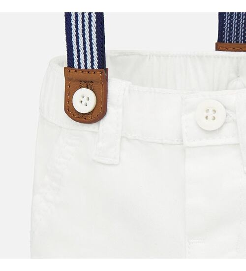 bílé plátěné kalhoty pro miminka Mayoral 1542