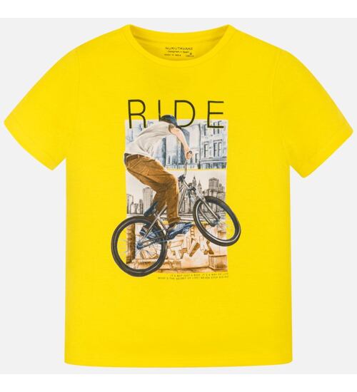 chlapecké žluté tričko s obrázkem Mayoral 6058