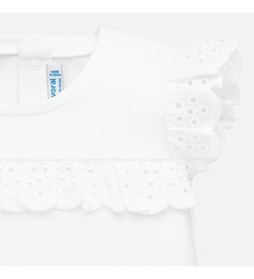 bílé tričko s madeirou pro batolata Mayoral 1061-21