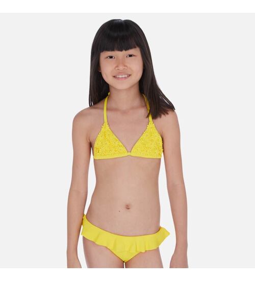 dívčí žluté dvoudílné plavky