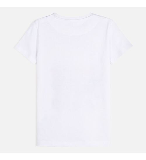 bílé bavlněné triko s obrázkem Mayoral 6061