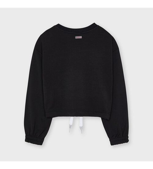 dívčí crop top mikina černá Mayoral 6467-81