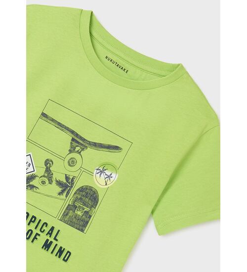 zelené chlapecké letní triko s obrázkem Mayoral 6008-42