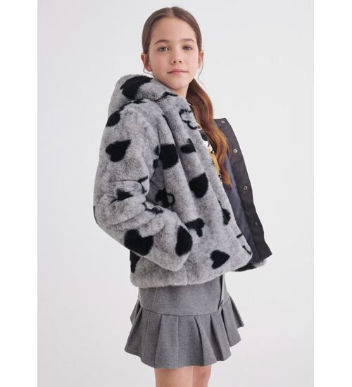 dívčí bunda z umělého kožíšku Mayoral 7480-45