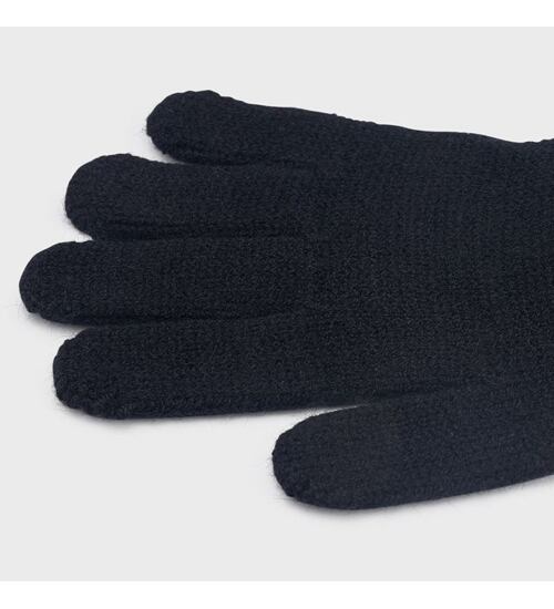 dětské černé pletené prstové rukavice Mayoral 10332-89